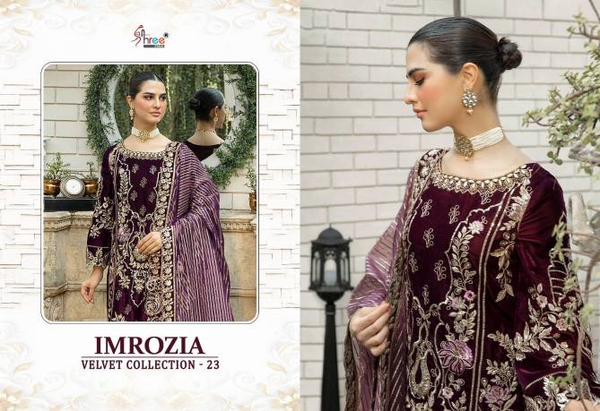 Imrozia Velvet Designer Pakistani Suits Catalog 